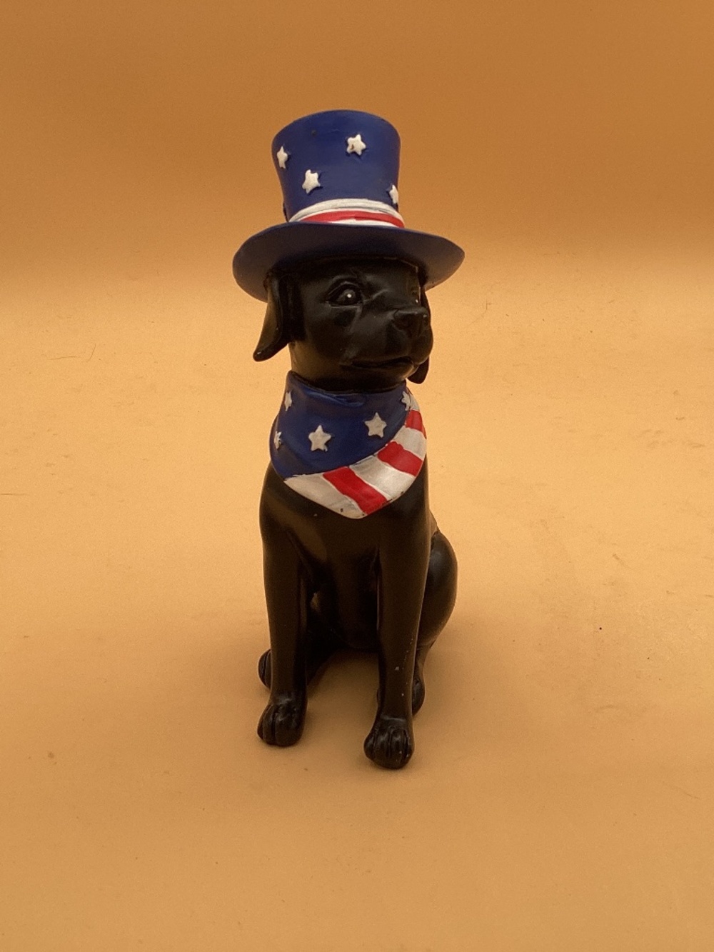Patriotic black lab dog